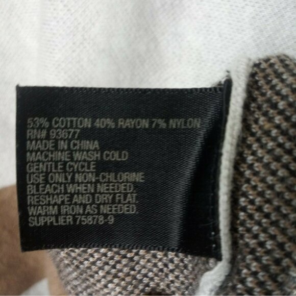 Poncho Sweater Womens S/M Black Brown Southwestern Boho Colorblock Oversized - Picture 5 of 6